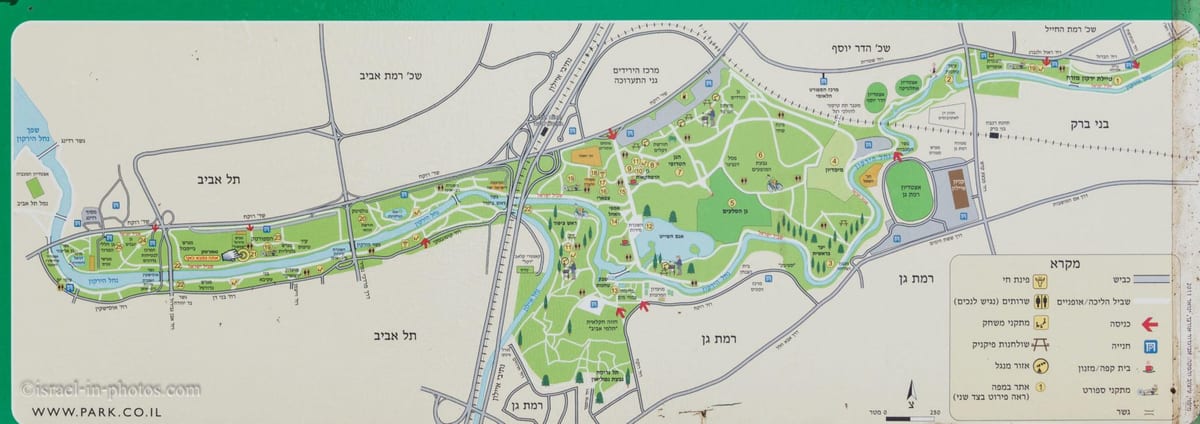 mapa de río yarkón