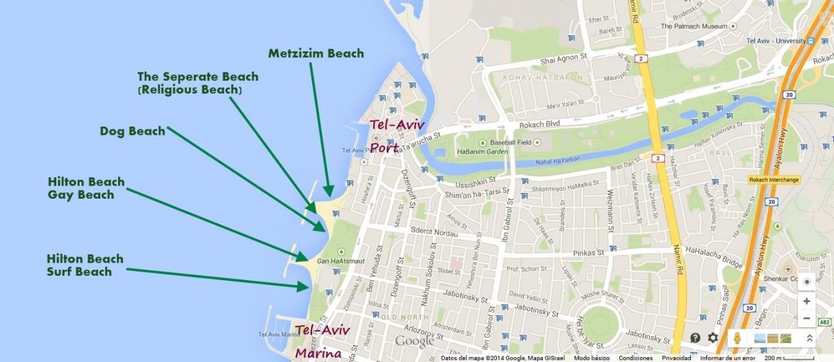 mapa de namal Tel Aviv