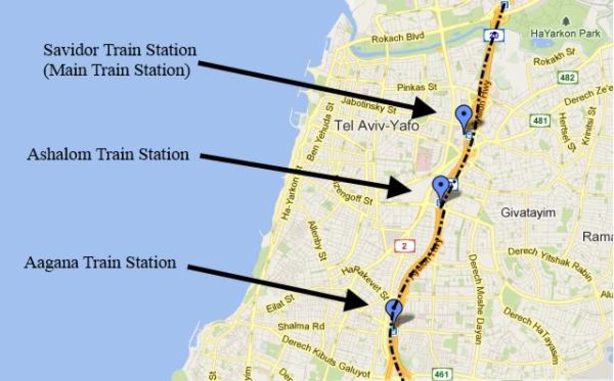 mapa de sherut mapa de Tel Aviv