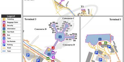 El aeropuerto internacional Ben gurion mapa
