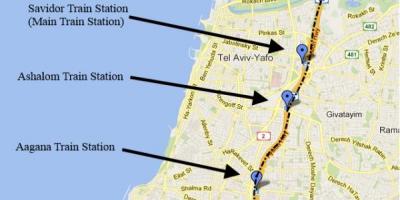 Mapa de sherut mapa de Tel Aviv