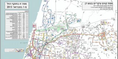 Tel Aviv rutas de autobús mapa